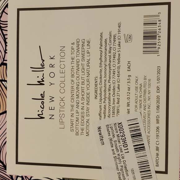 NWT,NIB, Nicole MillerNY Luxe lip collection,3 Nudes& 2 Urban Decay corals - Picture 6 of 8